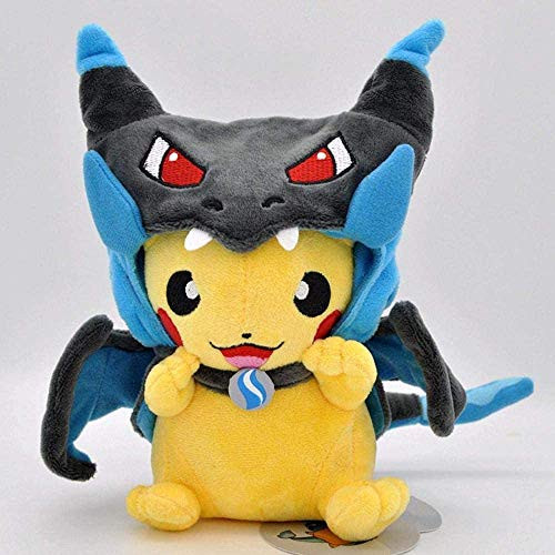 YWMXDZ Charizard Pikachu Plush Stuffed Toys Pikachu Cartoon Toy Poke-mon Pillow 9.8"