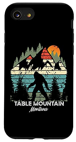 iPhone SE -2020- - 7 - 8 Vintage Table Mountain Montana National Park Retro 80's Case