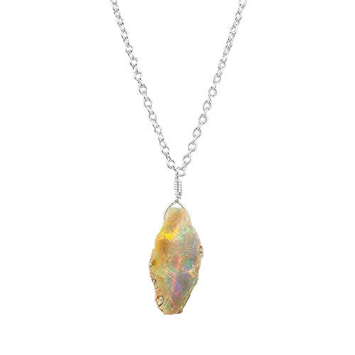 Natural Raw Ethiopian Opal Pendant 