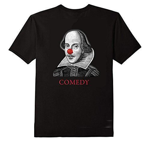 Shakespeare Comedy-Tragedy T-Shirt -Small- Black
