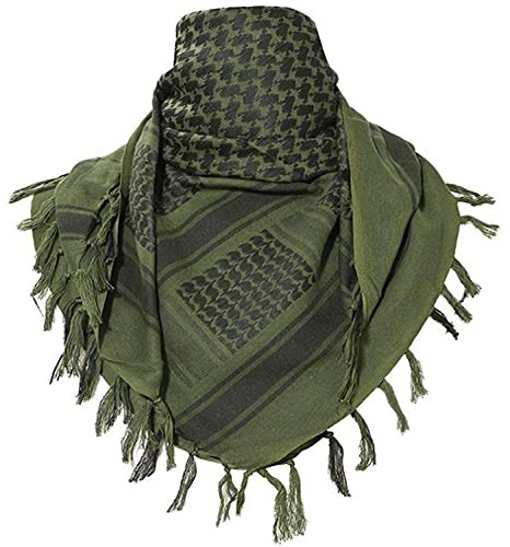 Cotton Keffiyeh Tactical Desert Scarf Wrap Shemagh Head Neck Green Arab Scarf