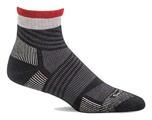 Sockwell Men's Summit Quarter II Firm Compression Sock Black - M-L