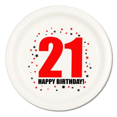 Partypro 21ST Birthday Dinner Plate -8-PKG-