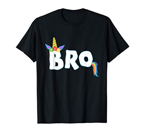 Unicorn Birthday Girl Shirt Bro Brother Family Matching Gift T-Shirt