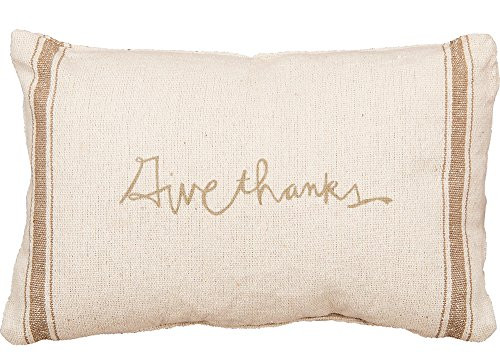 Primitives by Kathy Distressed Throw Pillow 15 x 10-Inches Give Thanks Primitives by Kathy Distressed Throw Pillow 15 x 10-Inches Give Thanks