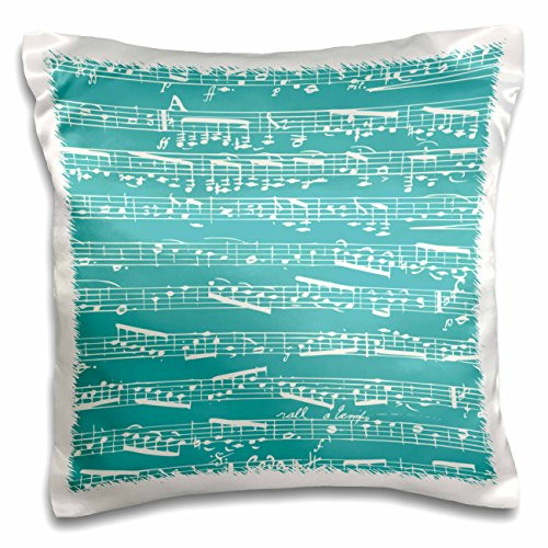 3dRose Turquoise Musical Notes-Stylish Sheet Music-Teal Aqua Blue Piano Notation Modern Musician Gifts-Pillow Case, 16 by 16" (pc_151370_1) 3dRose Turquoise Musical Notes-Stylish Sheet Music-Teal Aqua Blue Piano Notation Modern Musician Gifts-Pillow Case, 16 by 16" (pc_151370_1)