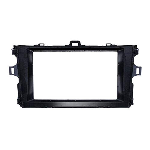 YuYue Radio Stereo Panel for 2008-2010 Toyota Corolla 2 Din Car Radio Frame Fascia Panel DVD Stereo CD Panel Dash Mount Refit Installation Trim Kit Frame -Black-