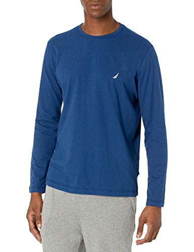 Nautica Men's J-Class Long Sleeve Sleep T-Shirt Estate Blue Large