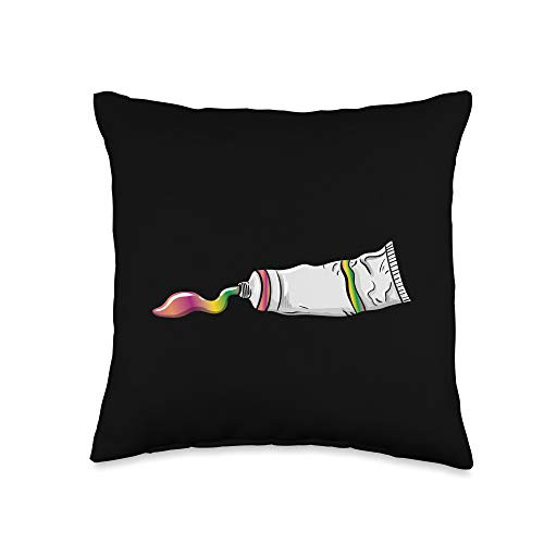 Artist Painter Lover Gift Cute Artist Paint Lover Painter Love Gifts Throw Pillow 16x16 Multicolor