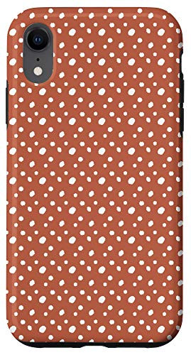 iPhone XR White Mango Orange - Dalmation Animal Print Spot Pattern Case