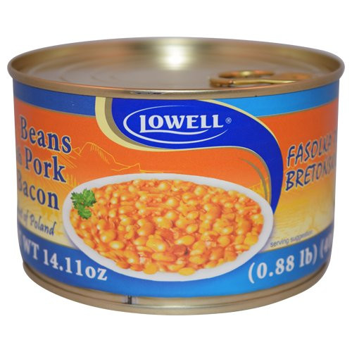 Lowell Foods Canned Beans with Pork  and  Bacon 400g -Pack of 3-