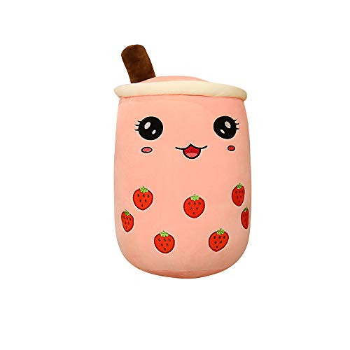 Boba Plush-Plushie - Boba Stuffed Animal - Bubble Tea Milk Tea Pillow - Plush Toy for Kids Adults Boba Lover