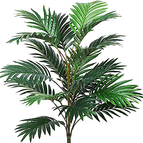 Artificial Palm Tree Leaves Faux Fake Palm Frond Tropical Leaf Plants for Home Kitchen Party Decorations