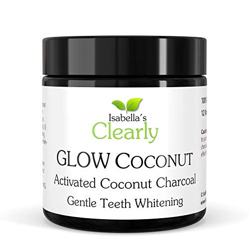 Clearly Glow Coconut Teeth Whitening Activated Charcoal Powder - Pure Natural Food Grade Non GMO Made in USA - Whiten Teeth Naturally -12 Months Supply -100g-- Clearly Glow Coconut Teeth Whitening Activated Charcoal Powder - Pure Natural Food Grade Non GMO Made in USA - Whiten Teeth Naturally -12 Months Supply -100g--