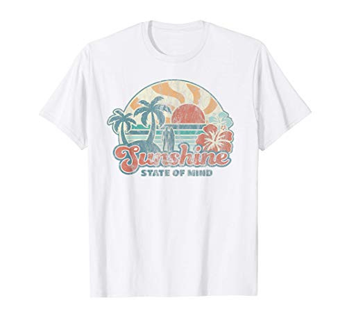 Sunshine State Of Mind Retro 60s Faded Summer T-Shirt