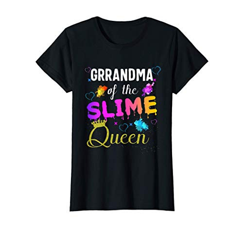 Womens Grandma of the slime queen Birthday Matching Party outfit T-Shirt