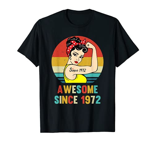 Vintage 49th Birthday 1972 Women Gift for 49 Year Old Woman T-Shirt