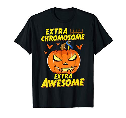 Down Syndrome Halloween Extra Chromosome Extra Awesome T-Shirt