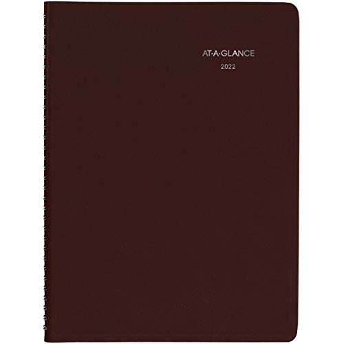 2022 Weekly Appointment Book  and  Planner by AT-A-GLANCE 8" x 11" Large DayMinder Burgundy -G52014-