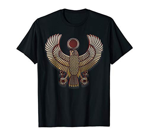 Gold Ancient Egyptian Horus Falcon God T Shirt