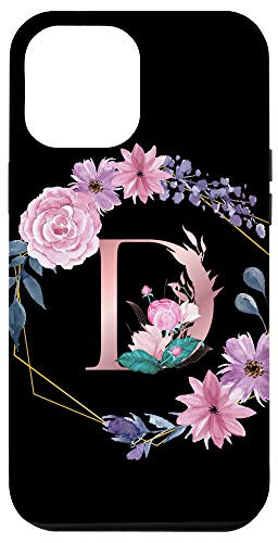 iPhone 12 Pro Max Personalized Girly Floral Name Flowers Initial Letter Case