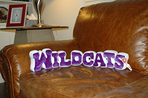NCAA Kansas State Wildcats Purple-White Plush Spirit Name Pillow