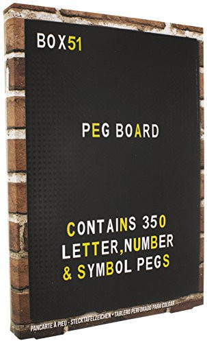 Paladone Retro Peg Board Sign - Includes 350 Letters, Symbols, and Numbers
