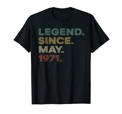 Made In May 1971 50 Years Old Birthday Legend Since May 1971 T-Shirt