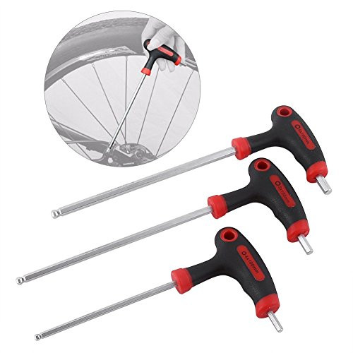 Vbestlife 3 pcs 4/5/6mm Durable Bike Hex Wrench Multi-Functional Tool Long Handled Allen Key Wrenches