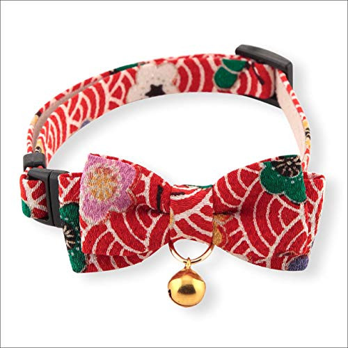 Matsuri Bow Tie Cat Collar -Red-
