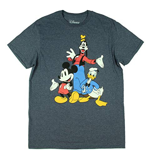 Disney Men's Mickey Mouse Goofy and Donald Duck Pals T-Shirt Large