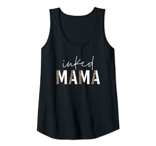 Womens Inked Mama Leopard Mom Life Tattooed Women Mother's Day Tank Top Womens Inked Mama Leopard Mom Life Tattooed Women Mother's Day Tank Top