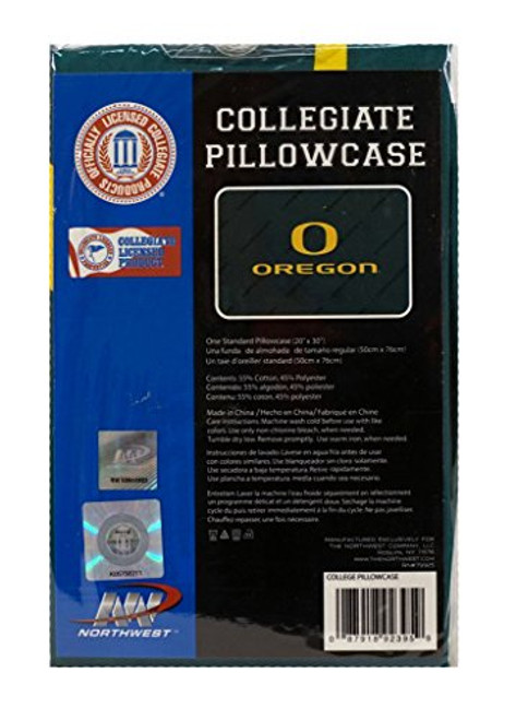 Northwest Oregon Ducks 20x30 College Standard Pillowcase Sham Northwest Oregon Ducks 20x30 College Standard Pillowcase Sham