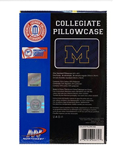 Northwest University of Michigan Wolverines College 20x30 Standard Pillowcase Sham Northwest University of Michigan Wolverines College 20x30 Standard Pillowcase Sham