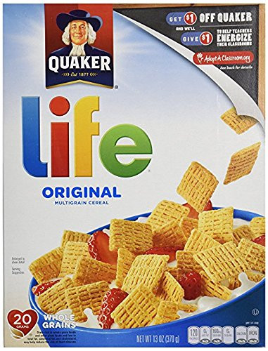 Quaker Life Original Multigrain Cereal 13 Oz. Pack Of 3.