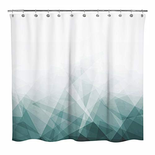 Sunlit Design Shower Curtain Popular Abstract Shower Curtain Ombre Dark Green Crystal Fabric Shower Curtains for Bathroom Decor Contemporary Bathroom Curtains Dark Green
