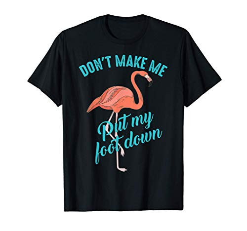 Don't Make Me Put My Foot Down - Flamingo Funny Gift T-Shirt