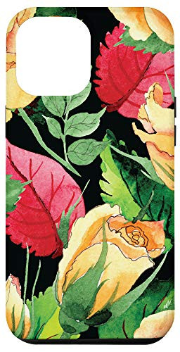 iPhone 12 Pro Max Orange Roses Floral Pattern Fresh Pretty Flower Romance Love Case