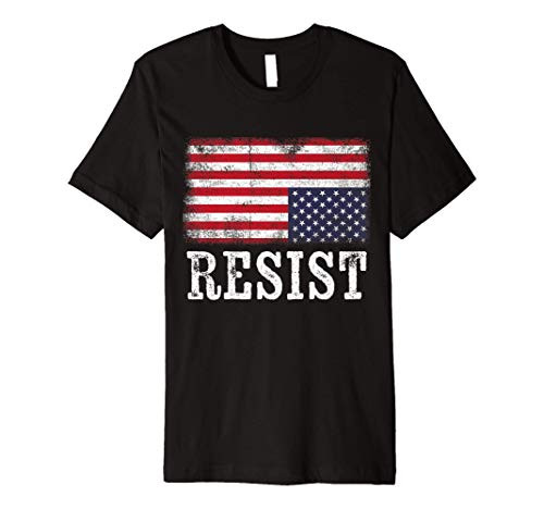 Upside Down American Flag Resist Distress United States USA Premium T-Shirt