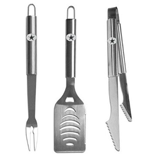 NFL Dallas Cowboys Stainless Steel 3 Piece BBQ Tool Set