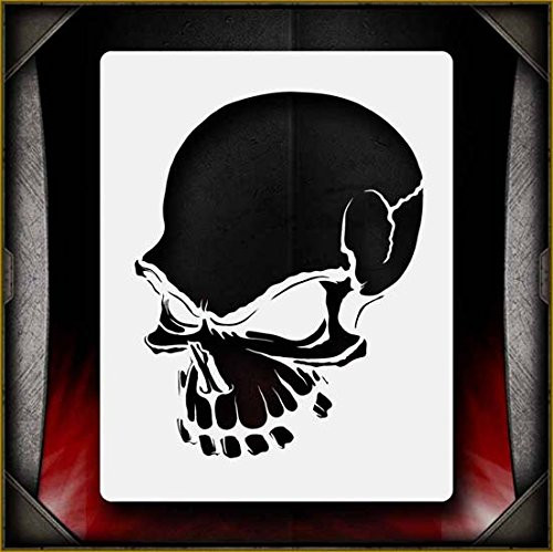 Skull 9 AirSick Airbrush Stencil Art Design Template