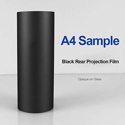 Rear Projection Screen Material Self - Adhesive Holographic Rear Projection Glass Film for Office Conference Presentation Black A4 Sample 8.3"x11.7"
