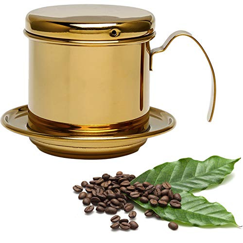Rehomy Coffee Drip Filter Stainless Steel Vietnamese Coffee Maker Phin Infuser Cup Kettle