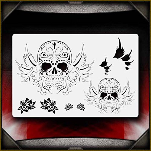 Sugar Skulls 1 AirSick Airbrush Stencil Template