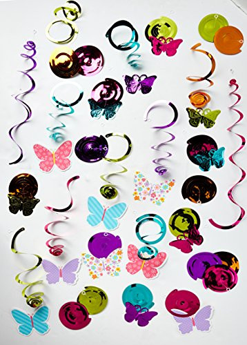 Amscan 670405 Swirl Decors Item Assorted Sizes Multicolor
