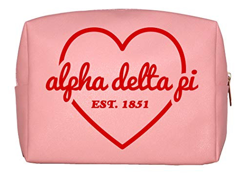 Alpha Delta Pi Sorority Pink Makeup Bag Alpha Delta Pi Sorority Pink Makeup Bag
