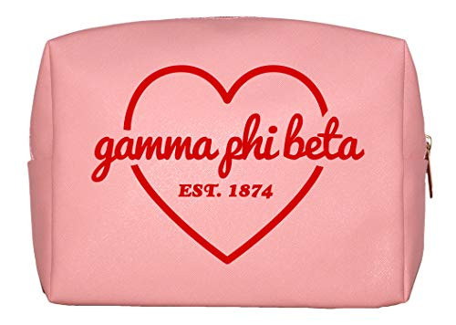 Gamma Phi Beta Sorority Pink Makeup Bag