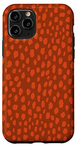 iPhone 11 Pro Burnt Orange Polka Dot Spots Dalmatian Pattern Case