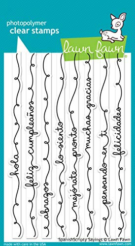 Lawn Fawn Spanish Scripty Sayings 4"x6" Clear Stamp Set (LF1929)