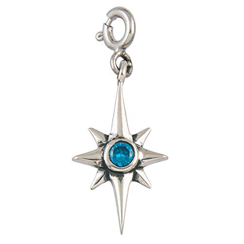 Fourseven Jewelry 925 Sterling Silver Bead Charm Pendant - Shining Bright North Star Charm for Bracelet and Necklace
